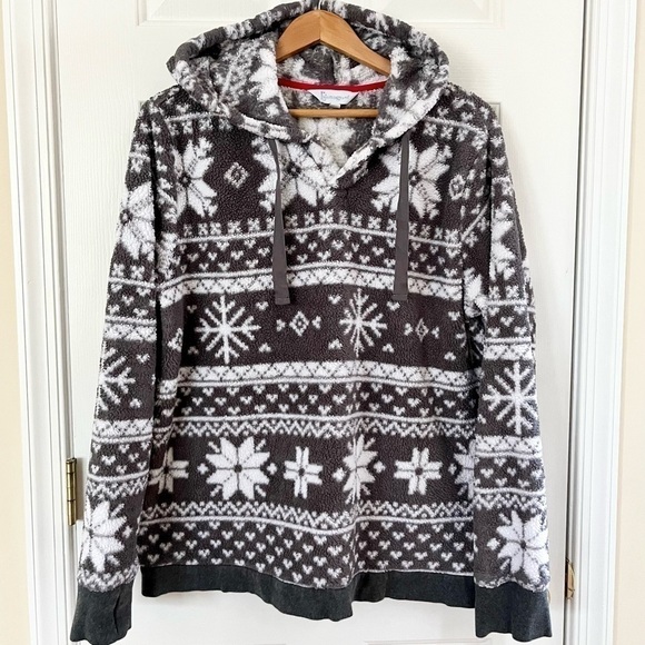 𝅺pajamagram Cozy Hoodie Sweatshirt. Large. - Picture 1 of 9